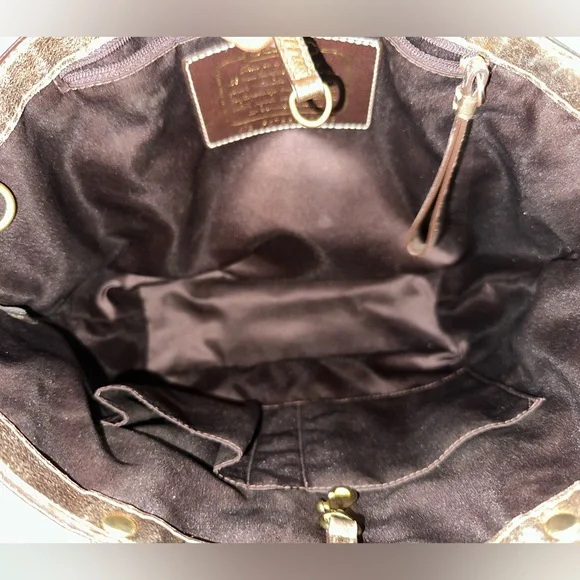 Coach Vintage Tote 11098 (Brown with Metallic Bronze Trimming) - Picture 15 of 16